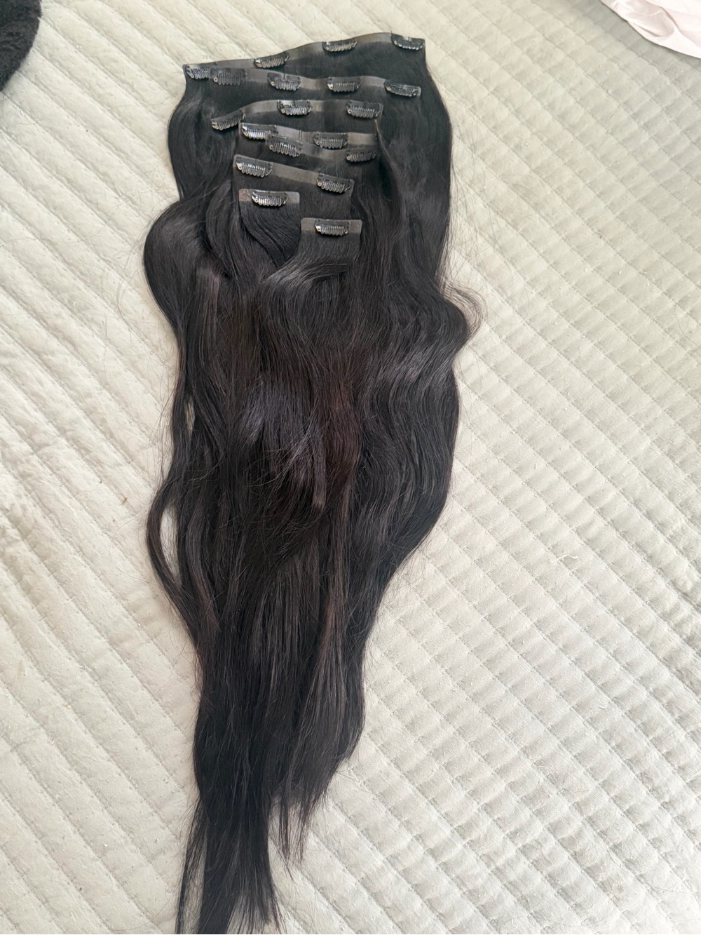 Clip-In Human Hair Extensions - Black